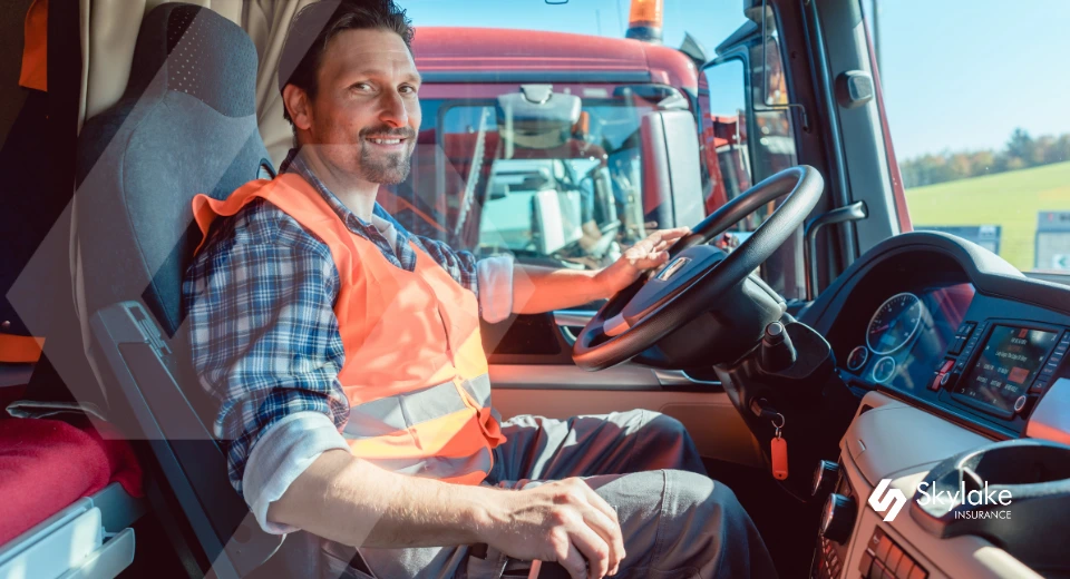 man driving an insured commercial vehicle